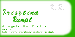 krisztina rumpl business card
